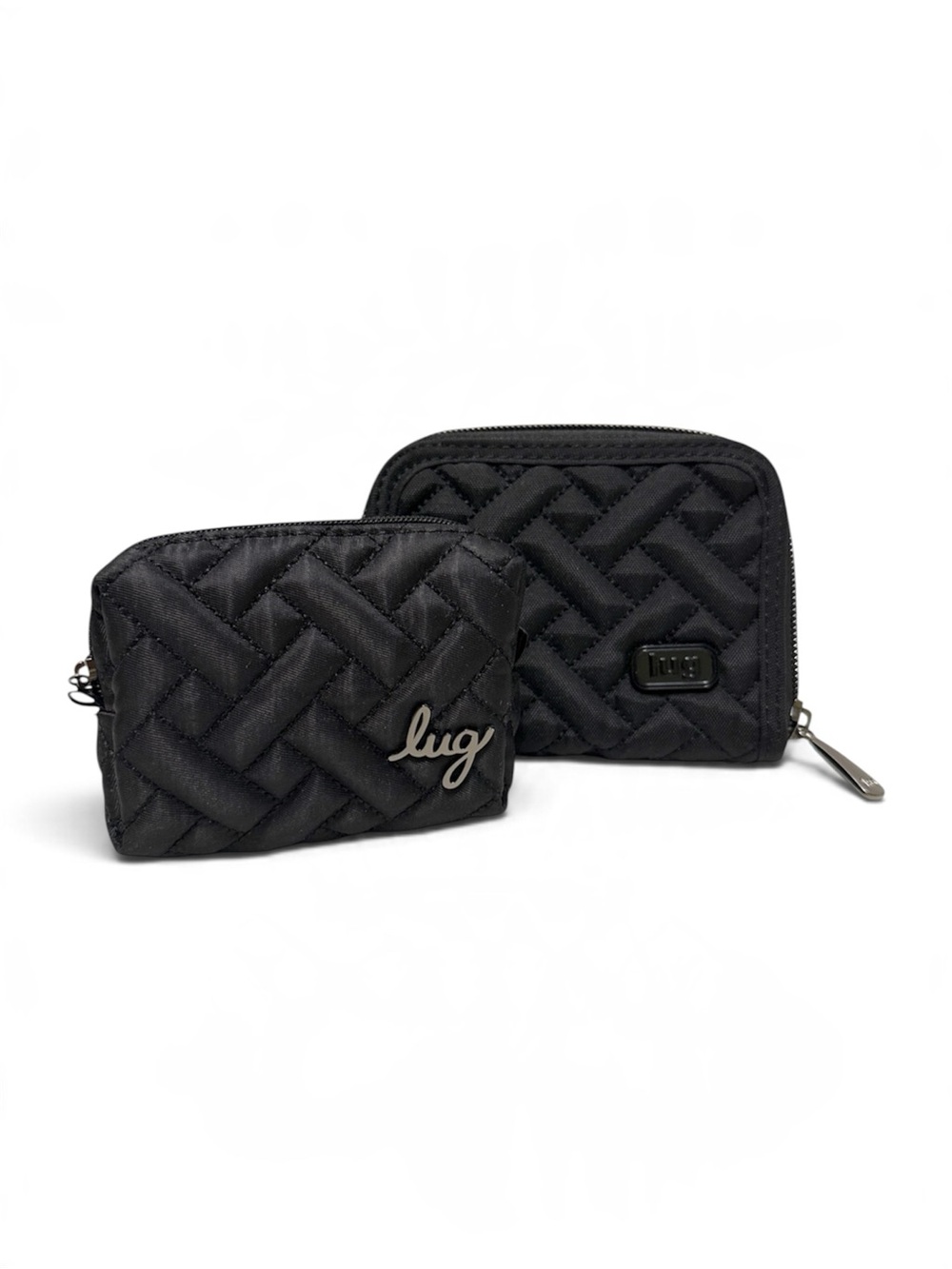 Lug Mini Handspring RFID Wallet & Mini Choo Choo Pill Organizer Set Black EUC